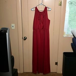 Wine Red Evening Gown